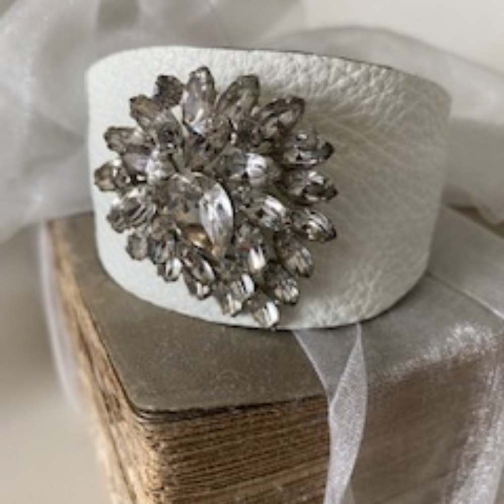 Crystal Brooch Cuff - image 3